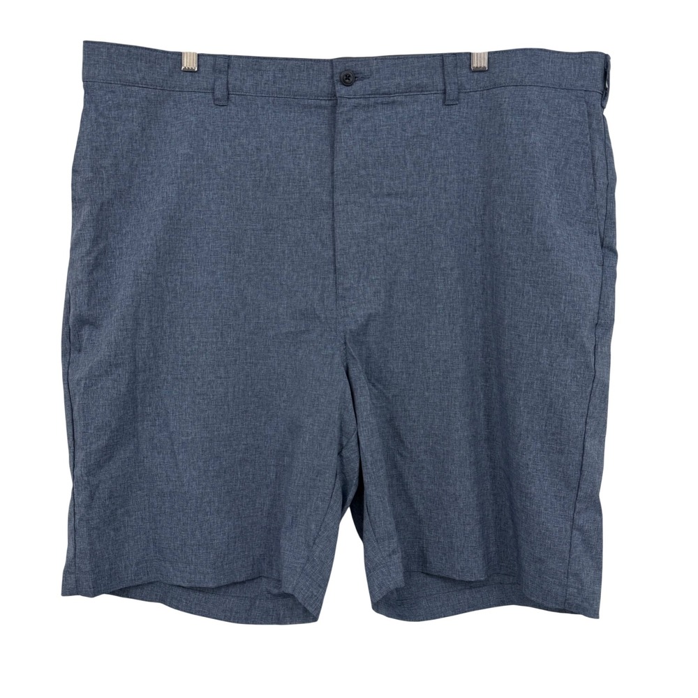 Ben Hogan Mens Performance Golf Shorts‎ Blue Heather Stretch Size 44 Flat Front